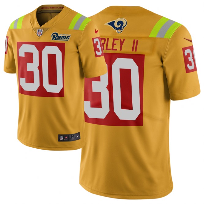 Men Nike NFL Los Angeles Rams #30 todd gurley Limited city edition gold jersey